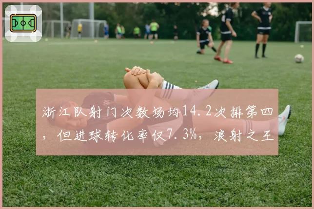 浙江队射门次数场均14.2次排第四，但进球转化率仅7.3%，浪射之王名不虚传